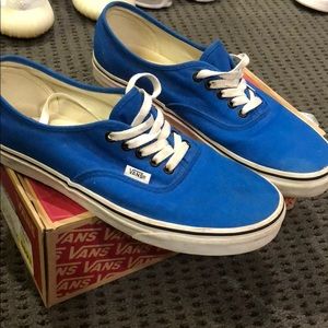 Bright blue Vans. Size 9.5!